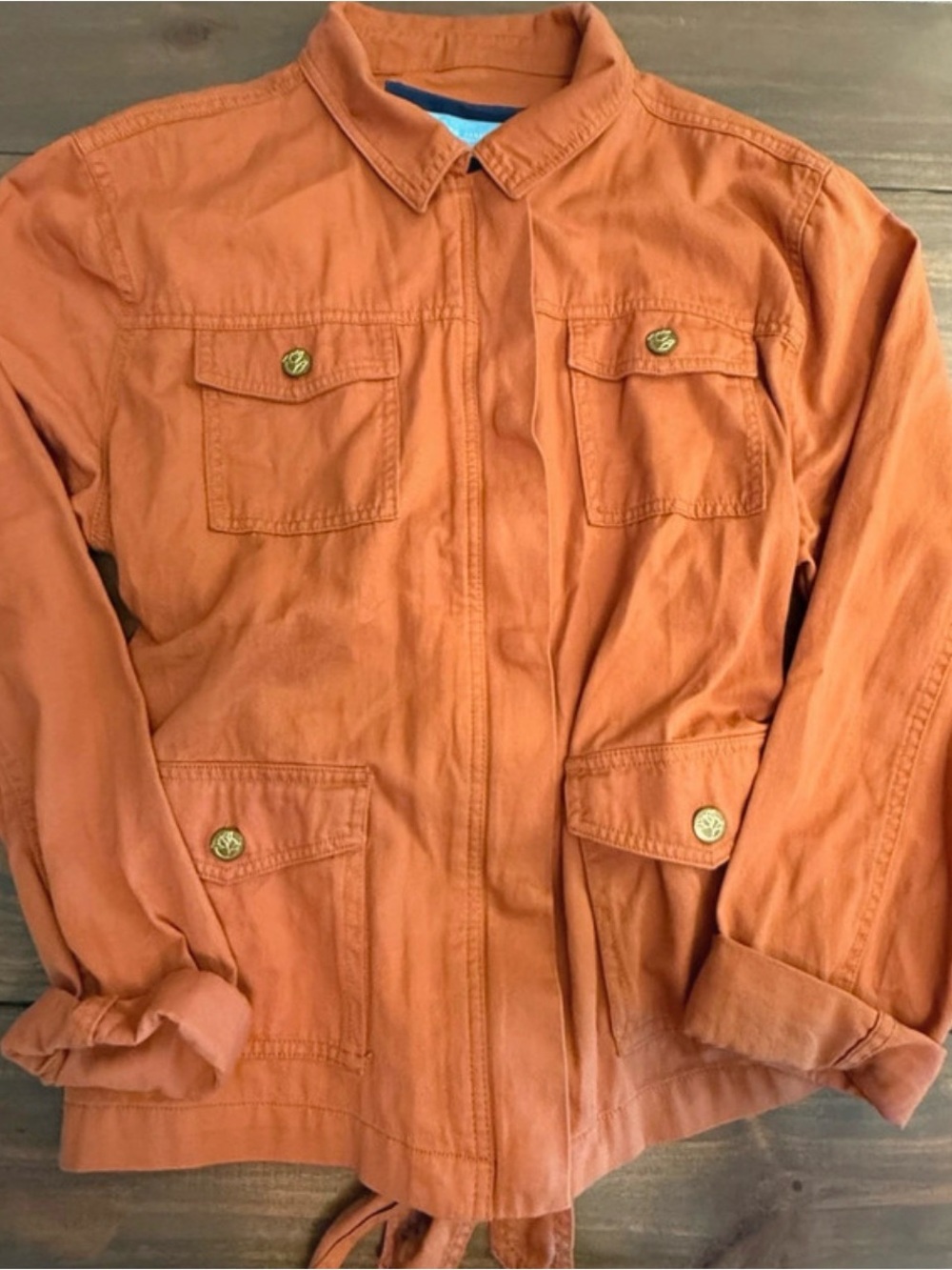 Draper James Burnt Orange Utility Jacket